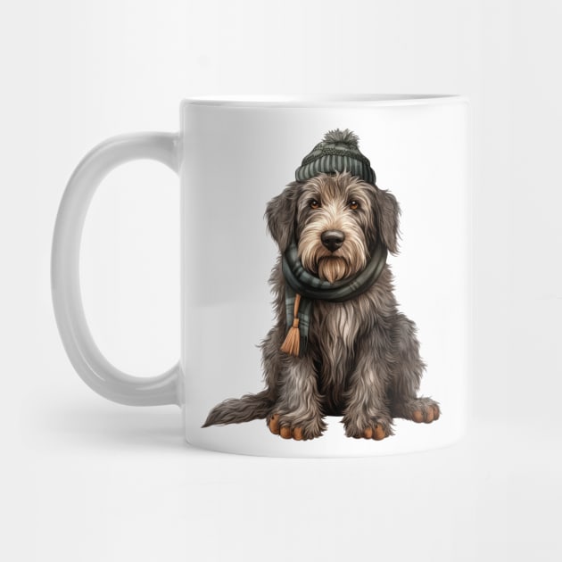 Winter Irish Wolfhound Dog by Chromatic Fusion Studio